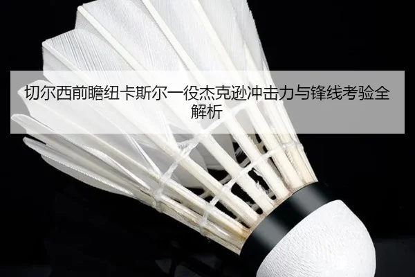 切尔西前瞻纽卡斯尔一役杰克逊冲击力与锋线考验全解析